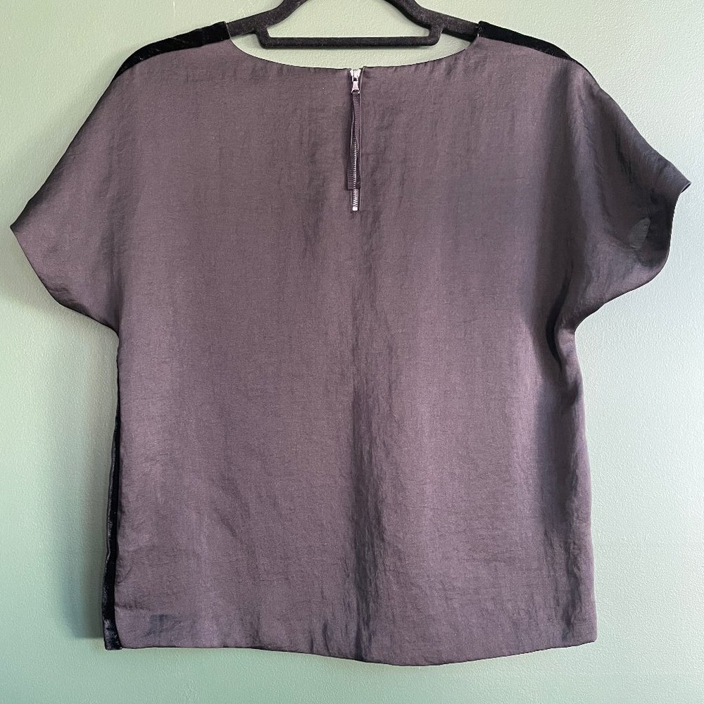 Ann Taylor LOFT | Velvet & Silk Top - XS - Picture 3 of 5